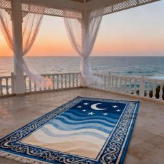 Customized Color Modern Style Soft Polyester Mat for Muslim Prayer Home Travel Rugs - Image 4