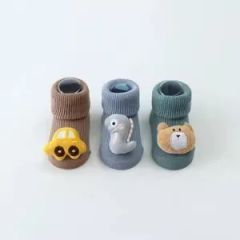 Custom Cartoon Non Slip Doll Dispensing Baby Infant Socks Bobble Thermal Socks - Image 3
