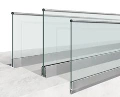 0 74kn 1kn 1 5kn BS6180 Tested Base Shoe Aluminum Frameless U Channel Glass Railing Balustrade - QINGDAO RAISING INOX CO., LTD.