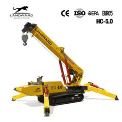 1 2 Ton Working in Narrow Mini Space Mobile Crane Assembly Wireless Boom Diesel Mini Crawler Crane Wholesale Price 8 Ton Fast Deli - SHANDONG LANDWARD HI GROUP