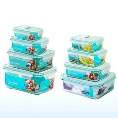 Borosilicate Rectangular /Square/Round Glass Food Storage Container Glass Crisper with Plastic Lid Lunch Bento Boxes - Image 5