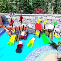 Pirate Ship Water Park Equipment Condition New Age 3-18 Years Color Colourful Warranty 1 Year Suitable for Park Trademark - Image 2
