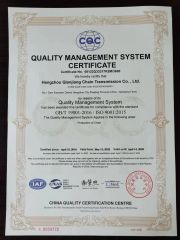 ISO9001 certificate from Hangzhou Qianjiang Chain Industries Co., Ltd.