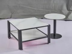 Modern Nordic Cream Minimalist Coffee Table Contemporary Quiet Luxurious Oval Pebble Shape Made Glass Marble Living Room Tea Set - Tianjin Tsr Import&Export Co., Ltd