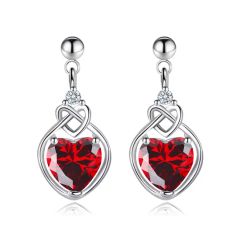 3PCS Love Heart Necklace Earrings Rings Wedding Bridal Matching Crystal Jewelry Set - Image 2