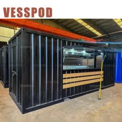 Classic Configuration Stainless-Steel Interior Wall Panel Container Restaurant Pizza Shop - Qingzhou Vessel Housing Technology Co., Ltd.