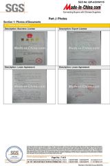 SGS Certificate certificate from Nanjing Dura Machines Co., Ltd.