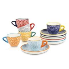 2.8 Oz Assorted Colors Ceramic Espresso Cups, Small Expresso Coffee Cup Set - Image 1