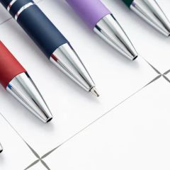 5% off Factory Selling Stylus Customized Logo Value Rubber Paint Ballpoint Pen Multi-Color Optional Laser Engraving Logo - Image 3