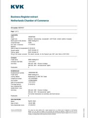 vat GST TAX certificate from W&E HOLDING BV