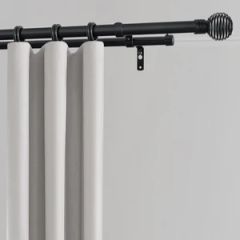 Online Sale Curtain Rods Set Extendable Curtain Rod Origin Cn Shape Round Style Modern Feature Durable Color Customized Rod Diameter 25mm - Image 5