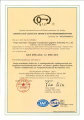 ISO45001 certificate from China Electronics Chuangda Construction Equipment Technology Co., Ltd