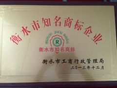 Hengshui well-known trademark enterprise certificate from Hebei Yizhuo New Material Technology Co., Ltd.