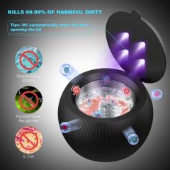 Portable Ultrasonic Cleaning Machine Heating and Drying Denture UV Ultrasonic Cleaner Retainer Machine for Jewelry Ring Diamond - Image 6