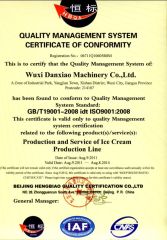 ISO9001 certificate of Wuxi Danxiao Machinery Co., Ltd. – certificate photo, supplier certificates section