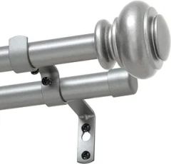 Metal Double Curtain Rods Adjustable Extendable Window Poles MOQ 1000 Shape Round Style Modern Feature Durable Color Customized - Image 4