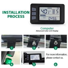 Bike Conversion Kit Fatbike LCD Display Ebike Speedometer Accessories - Image 6