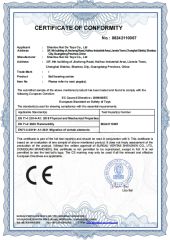 CE certificate from Pretty Coast Plastic Toys Co., Ltd