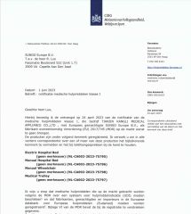 CE Registration letter certificate of TIANJIN KANGLI MEDICAL APPLIANCE CO., LTD – certificate photo, supplier certificates section