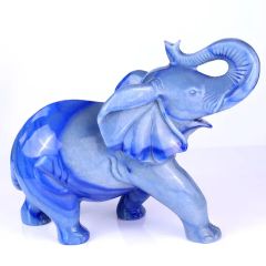 11 Inches Natural Blue Aventurine Gemstone Carved Crystal Elephant Crystal Healing Crafts Home Decor Collectible - Image 3