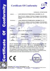 CHOOPER CE Certificate certificate from Luohe Xingdian Electromechanical Equipment Co., Ltd.