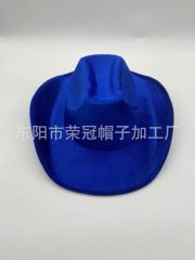 Velvet Western Cowboy Hat for Halloween Parties and Celebrations - Image 6