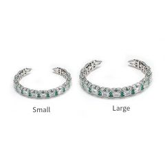 925 Silver Jewelry Zircon Open Bangle - Image 6