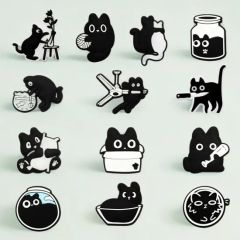 Cartoon Black PVC Soft Rubber Cute DIY Shoe Decorations Origin China Material PVC Style Cartoon Model NO. S-140 Trademark - Image 2