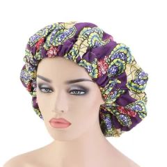 Custom Satin Braid Sleep Bonnet with Elastic Head Tie - Image 2