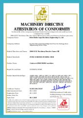 CE certificate from Hebei Haide Aupu Machinery Engineering Co., Ltd.