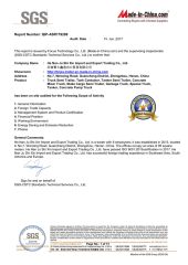 SGS certificate of Henan Jushixin Transportation Equipment Co., Ltd. – certificate photo, supplier certificates section