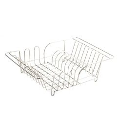 Kitchen Accessories Gray Dish Rack Stainless Steel Drainer Plates Storage Kitchen Rack - Image 4