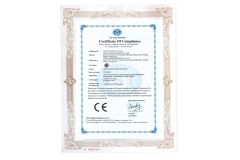 Certification certificate from Henan Topp Machinery Co., Ltd.
