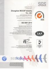 SGS ISO9001 2015 Certificate certificate from Zhongshan Mocap Industry Co., Ltd.