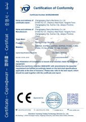 CE certificate certificate of Zhangjiagang Starry Machinery Co., Ltd. – certificate photo, supplier certificates section
