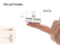 2 In 1 Dual Metal Splitter Adapter Audio For IPhone Device Brand Sparkle Used In iOS Device Material Metal Case Aux Compatibility 3.5mm - Image 3