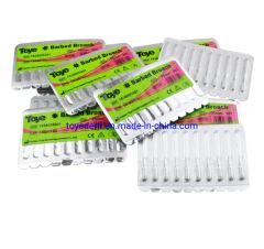 Dental Instrument Barbed Broaches Root Canal File Origin China Trademark TOYE Model NO. TY-BB Length 21/25/28mm HS Code - Image 1