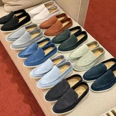 Summer Walk Women′ S Flat Heel Casual Shoes Loro Piano Mens Tasman Vintage Loafers Suede Dress Genuine Leather Sneakers Designer Shoe - Hefei Modern Times International Trade Co., Ltd.