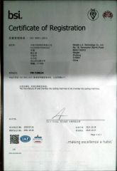 ISO9001 Certificate of Registration certificate from L.K.INTERNATIONAL DIE-CASTING LIMITED