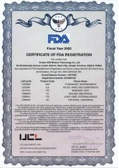 fda certificate from Huaian Construction New Material CO., LTD.