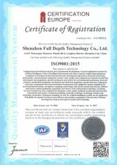 ISO9001:2015 certificate from Shenzhen Full Depth Technology Co., Ltd.