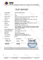 report certificate from Shenzhen Smarlean Hygiene Co., Ltd.