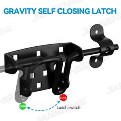 JL2216 Black Steel Slide Bolt Lock 144mm 35-50mm 1Y MOQ100 Part Pin OEM Accept Style Modern Origin Zhejiang Model NO. JL2216 - Image 5