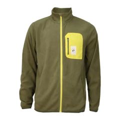 Customized Mens 100% Recycled Zip Fleece Jacket with Chest Pocket - Image 1