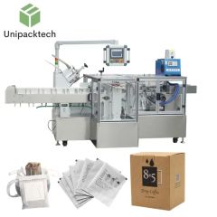 Automatic Cartoning Machine for 6 PCS Drip Coffee Sachet Origin China Model NO. UN102 Trademark Unipack Packaging - Image 1