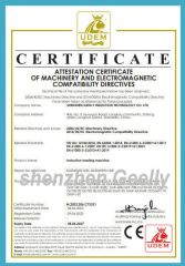 CE CERTIFICATION certificate from Shenzhen Geelly Induction Technology Co., Ltd.