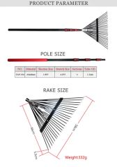 Retractable Wire Extension Leaf Rake Dead Leaf Rake Origin China Model NO. ZX Trademark ZX Shrink Shrink Shape Flat - Image 5