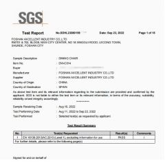Product Inspection Report certificate from Foshan Axcellent Industry Co., Ltd.