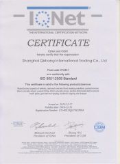 ISO certificate of Shanghai Super-Above Industry Holdings Co., Ltd. – certificate photo, supplier certificates section