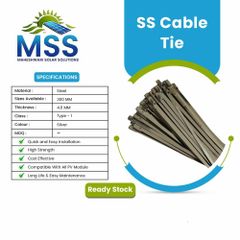 Silver Ss Cable Tie Color Silver Length 300 mm Fire Safety Yes Uv Resistance Yes Strength Excellent Width 4.6 mm – 12 - Image 6